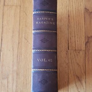 1880 Harper's Magazine Leather Binding 1881 Antiqu